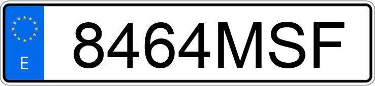 Numer rejestracyjny 8464MSF posiada VOLKSWAGEN CADDY
