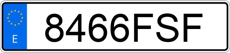 Numer rejestracyjny 8466FSF posiada PEUGEOT 207