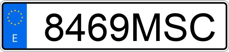 Numer rejestracyjny 8469MSC posiada TOYOTA C-HR