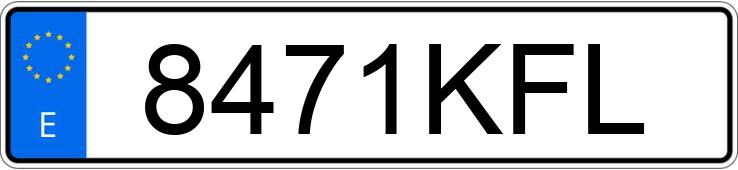 Numer rejestracyjny 8471KFL posiada MERCEDES C (205)