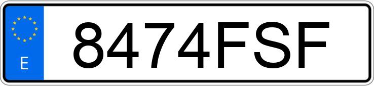 Numer rejestracyjny 8474FSF posiada PEUGEOT 207