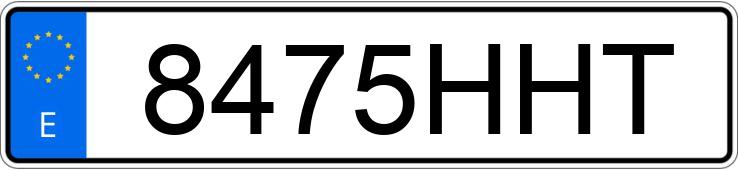 Numer rejestracyjny 8475HHT posiada SEAT IBIZA