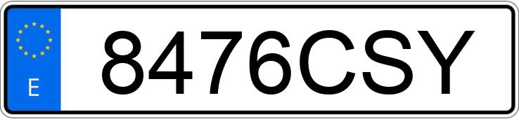 Numer rejestracyjny 8476CSY posiada CITROEN XSARA