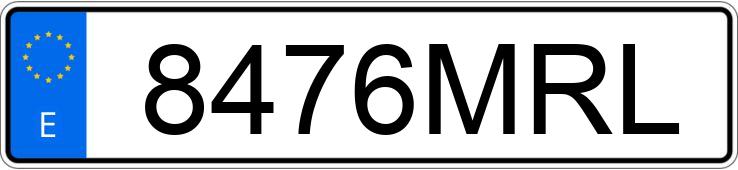 Numer rejestracyjny 8476MRL posiada TESLA MODEL 3