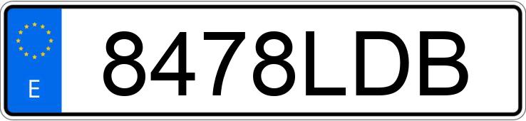 Numer rejestracyjny 8478LDB posiada RIEJU TANGO