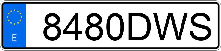 Numer rejestracyjny 8480DWS posiada PEUGEOT 107