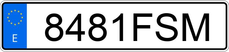 Numer rejestracyjny 8481FSM posiada CITROEN XSARA