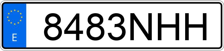 Numer rejestracyjny 8483NHH posiada BMW X3