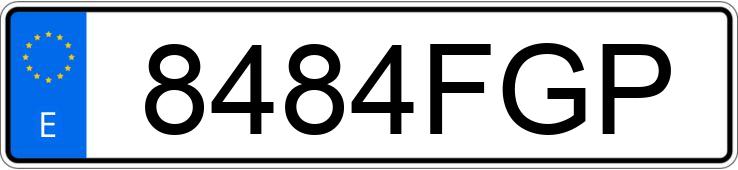 Die Registrierungsnummer 8484FGP hat BMW SERIE 6