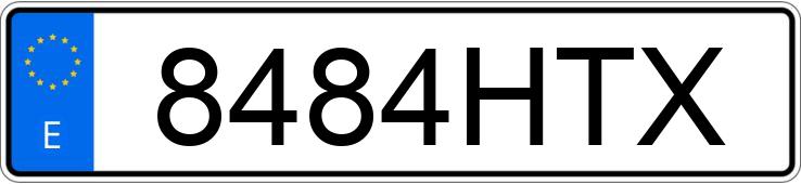 Numer rejestracyjny 8484HTX posiada TOYOTA PRIUS