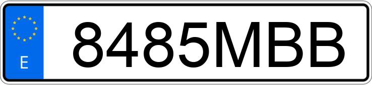 Numer rejestracyjny 8485MBB posiada TOYOTA YARIS