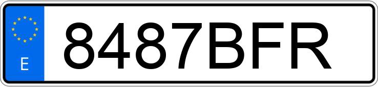 Numer rejestracyjny 8487BFR posiada MERCEDES E 220 (210)