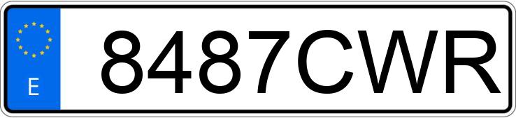 Numer rejestracyjny 8487CWR posiada VOLKSWAGEN GOLF Numer rejestracyjny 8487CWR posiada VOLKSWAGEN GOLF