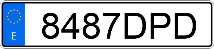 Numer rejestracyjny 8487DPD posiada VOLKSWAGEN GOLF