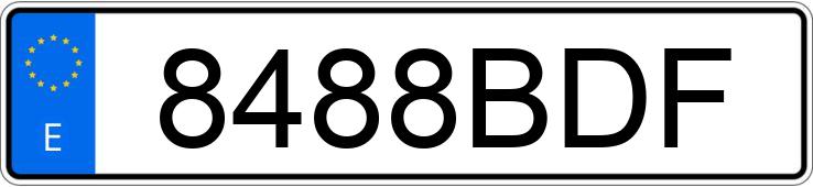 Numer rejestracyjny 8488BDF posiada SEAT IBIZA