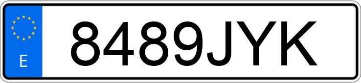 Numer rejestracyjny 8489JYK posiada VOLKSWAGEN TIGUAN
