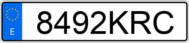 Numer rejestracyjny 8492KRC posiada VOLVO XC40