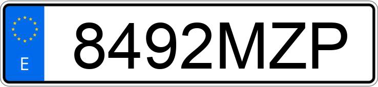 Numer rejestracyjny 8492MZP posiada RENAULT KANGOO