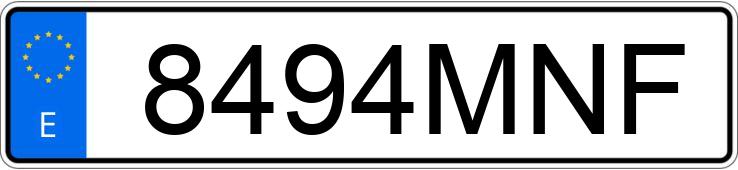 Numer rejestracyjny 8494MNF posiada VOLKSWAGEN GOLF Numer rejestracyjny 8494MNF posiada VOLKSWAGEN GOLF