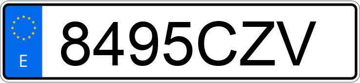 Numer rejestracyjny 8495CZV posiada RENAULT KANGOO