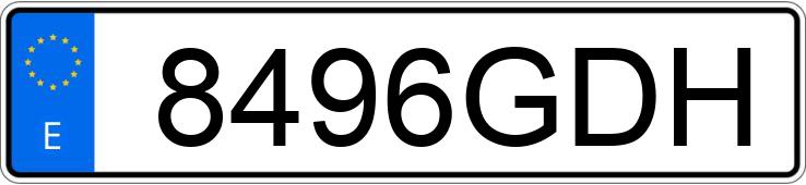 Numer rejestracyjny 8496GDH posiada VOLKSWAGEN GOLF