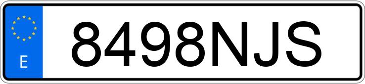 Numer rejestracyjny 8498NJS posiada SCANIA K