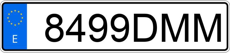 Numer rejestracyjny 8499DMM posiada AUDI A3
