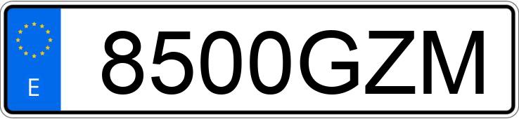 Numer rejestracyjny 8500GZM posiada AUDI A8