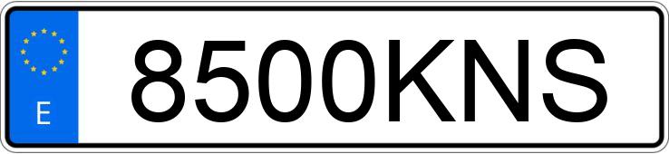 Numer rejestracyjny 8500KNS posiada SEAT LEON