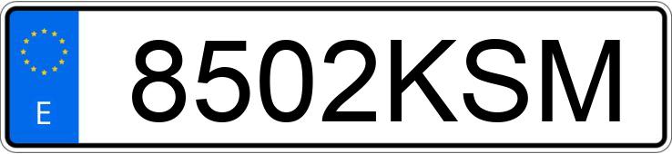 Numer rejestracyjny 8502KSM posiada DACIA DOKKER