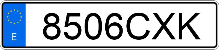 Numer rejestracyjny 8506CXK posiada PEUGEOT 206