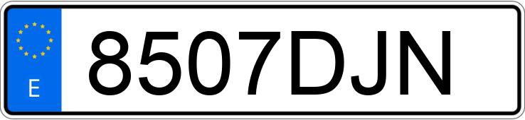 Numer rejestracyjny 8507DJN posiada AUDI A3