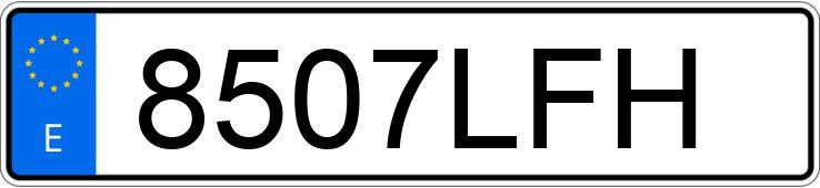 Numer rejestracyjny 8507LFH posiada VOLKSWAGEN GOLF