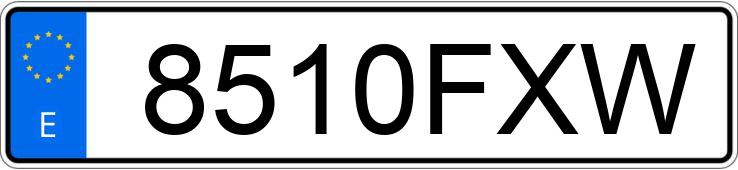 Numer rejestracyjny 8510FXW posiada HONDA ACCORD