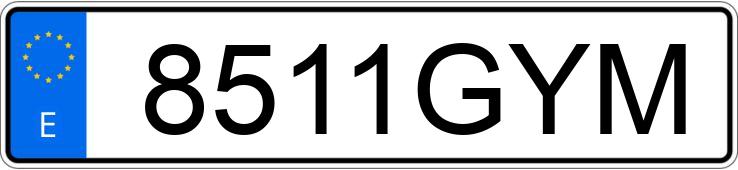 Numer rejestracyjny 8511GYM posiada SUZUKI SWIFT