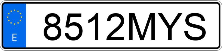 Numer rejestracyjny 8512MYS posiada VOLKSWAGEN GOLF