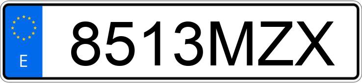 Numer rejestracyjny 8513MZX posiada AUDI Q3
