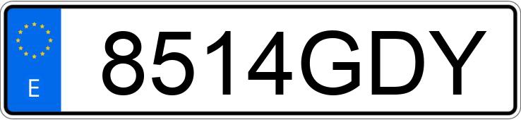 Numer rejestracyjny 8514GDY posiada SEAT IBIZA