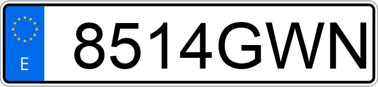 Numer rejestracyjny 8514GWN posiada AUDI A4