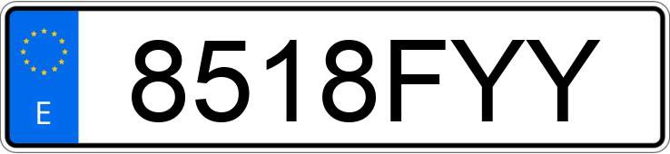 Numer rejestracyjny 8518FYY posiada FORD MONDEO