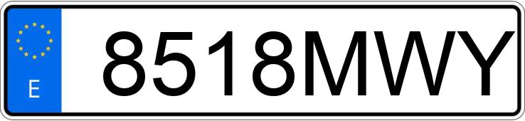 Numer rejestracyjny 8518MWY posiada BMW X1