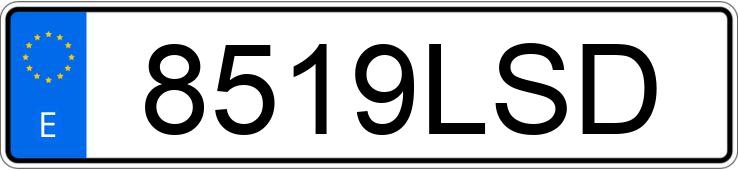 Numer rejestracyjny 8519LSD posiada AUDI E-TRON