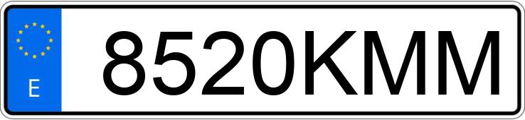 Numer rejestracyjny 8520KMM posiada FORD FIESTA