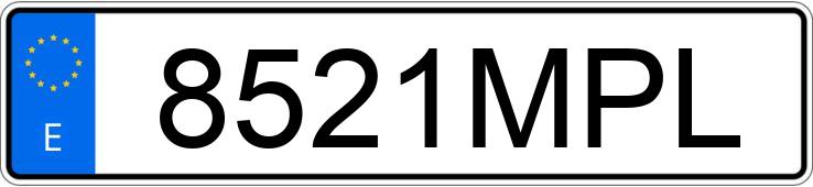 Numer rejestracyjny 8521MPL posiada PORSCHE 911