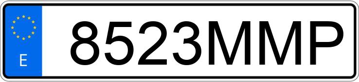 Numer rejestracyjny 8523MMP posiada MG ZS Numer rejestracyjny 8523MMP posiada MG ZS