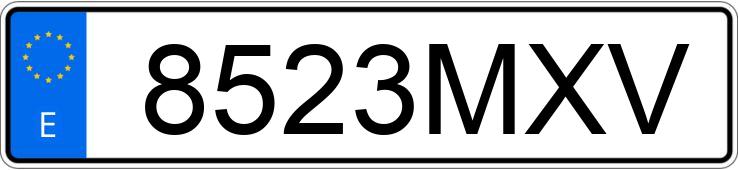 Numer rejestracyjny 8523MXV posiada TOYOTA COROLLA