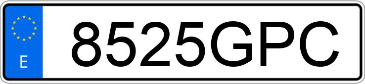 Numer rejestracyjny 8525GPC posiada VOLKSWAGEN GOLF