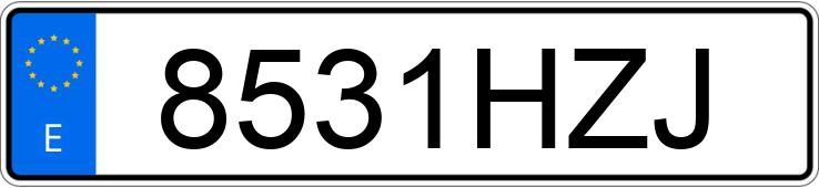 Numer rejestracyjny 8531HZJ posiada MERCEDES C (205)