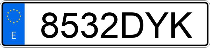 Numer rejestracyjny 8532DYK posiada PEUGEOT 407