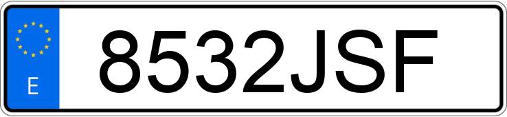 Numer rejestracyjny 8532JSF posiada AUDI A1 SPORTBACK